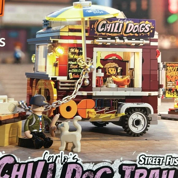 Chili Dog Trailer Stand Lego - Like Building Set - Picture 4 of 9